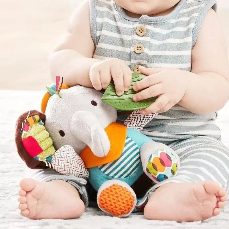 Montessori Baby Toys Kawaii Soft Plush Dolls Animal Strollers Pendant Toys for Newborn Boys Girls Toddler Birthday Gift