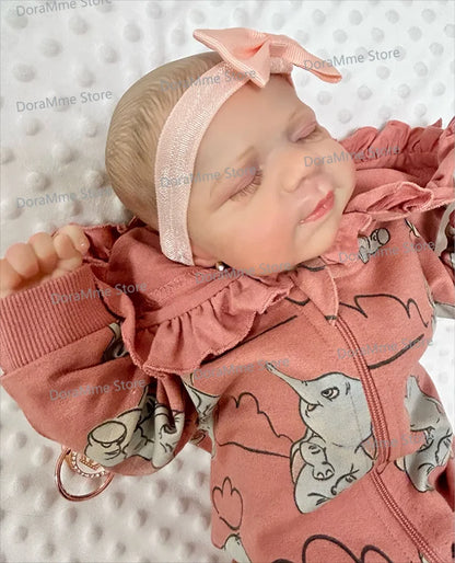 19inch Painted Kit Pascale Reborn Doll Parts Sleeping Baby with 3D Skin Painted Visible Veins Included Cloth Body