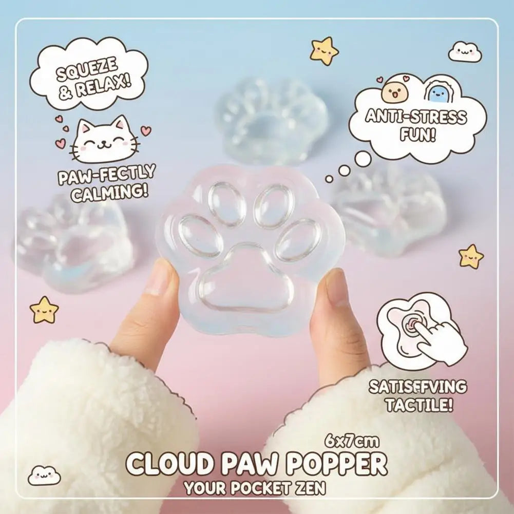 Cat Paw Hollow Ball Skin DIY Stress Relief Toy Slow Rebound Fidget Sensory Ball Toy Decompression Irregular Ball Cover
