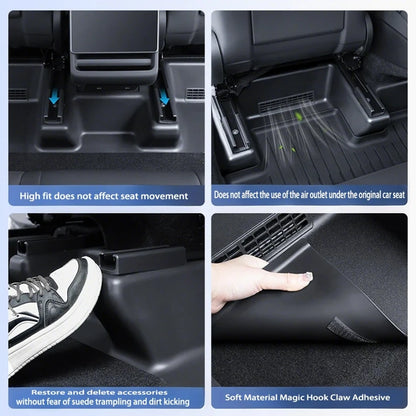 Underseat Protector Seat Track Cover for Tesla Model Y Juniper 2025 2026 Seat Slide Rail Pad Guard Anti-Kick Pad Accessories