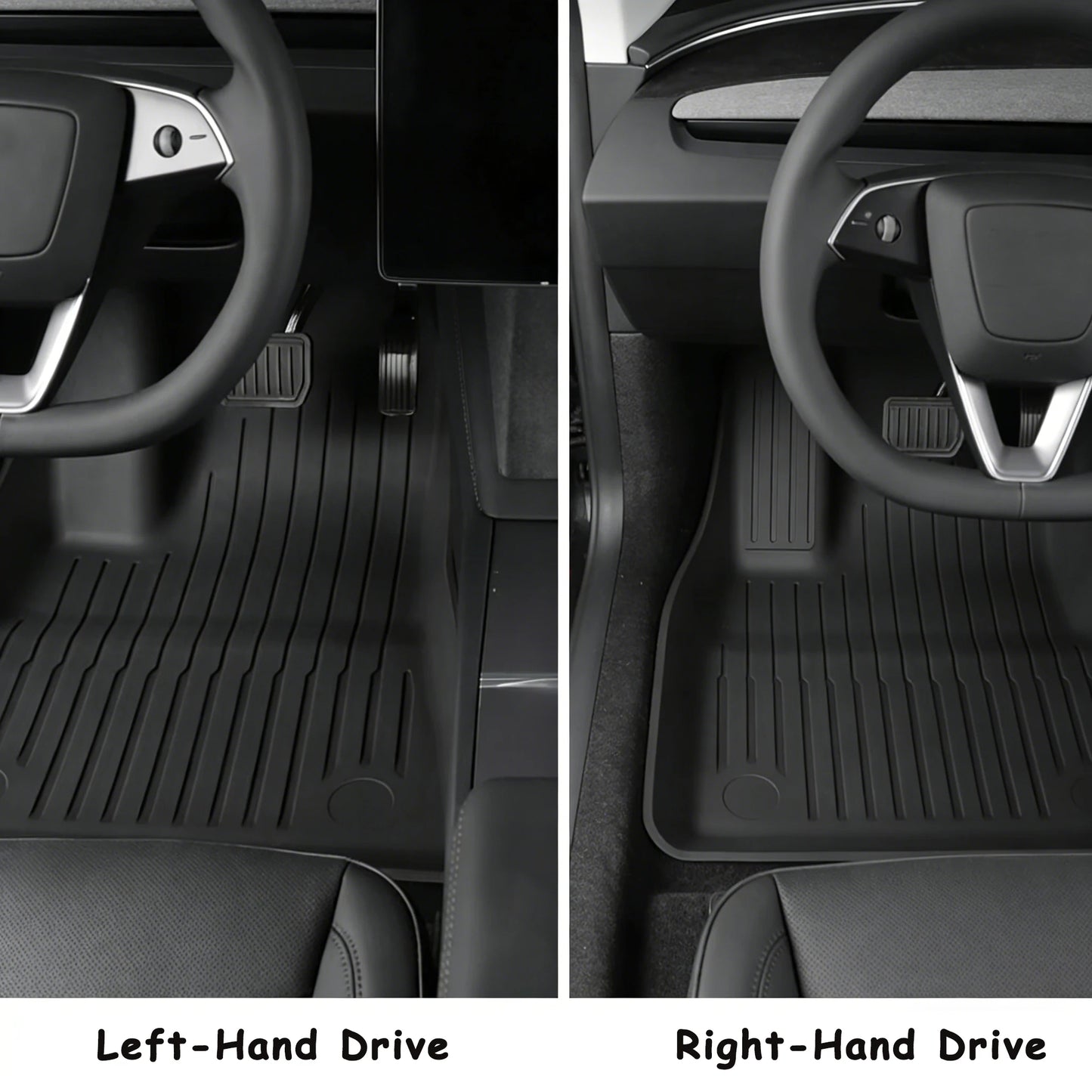 Waterproof Floor Mats for Tesla Model 3 Highland 2025 2026  easy clean TPE floor mats, odor-free foot mats,  rubber floor mats