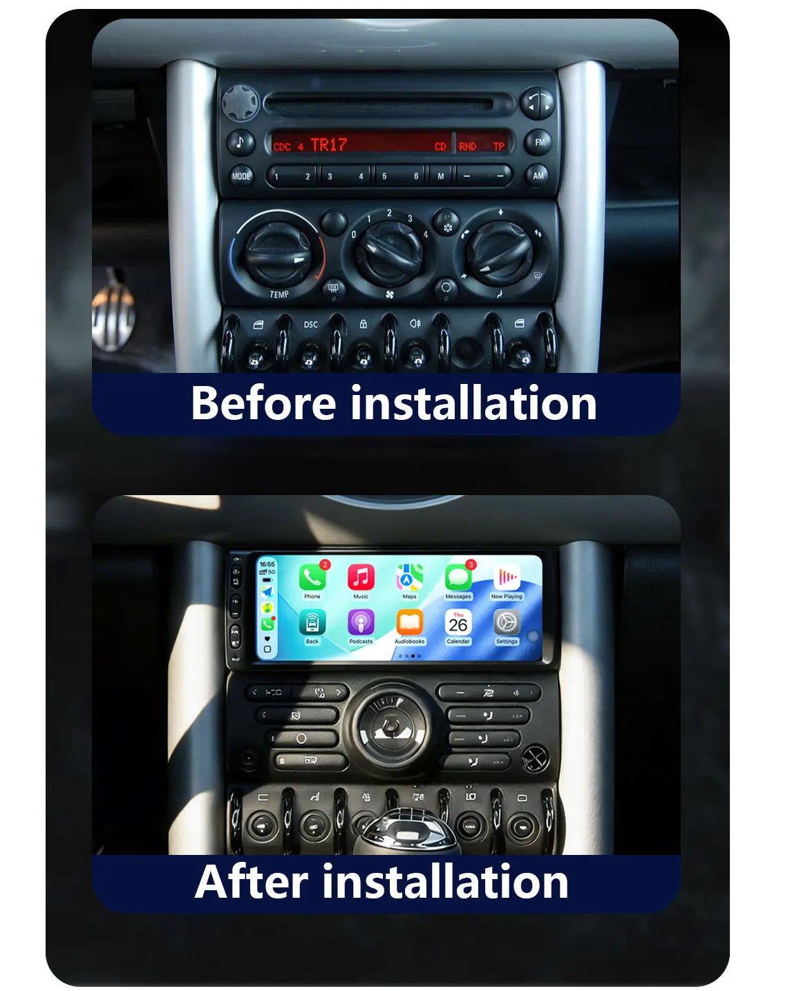 CHSTEK Android 14 Car Radio Stereo For BMW Mini Cooper S R50 R52 R53 2004-2007 Carplay Multimedia Player GPS WIFI 4G Autoradio