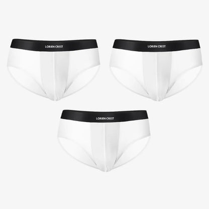 3pcs Ice Silk Men's Underwear Seamless Ultra-Thin Double-Layer Crotch Breathable Men's Briefs Mid-Waist Sexy & Light