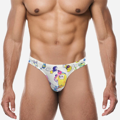 1/2/3PCS Man Thongs Underwear Hot Sale Modal Graffiti Printed Sexy Men Underpant Quick Dry Slip Panties Jockstrap Men's Thongs