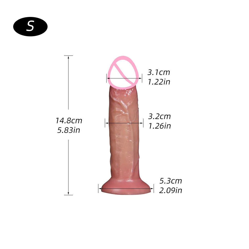 5 Sizes Realistic Dildo Sex Toys for Women Soft Huge Penis Suction Cup Thick Anal Dildo Adult Masturbator Cock Dick Butt Plug