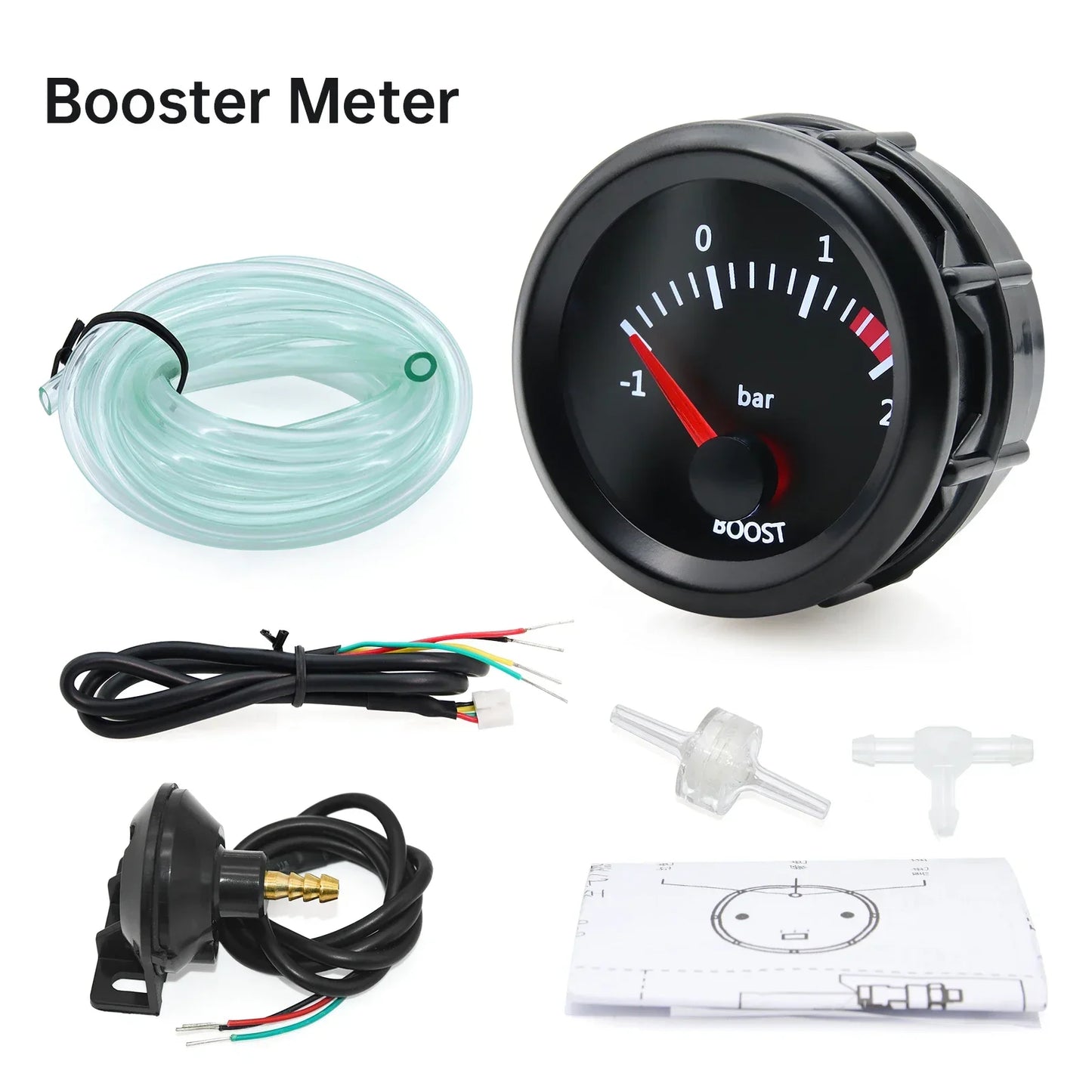 2'' 52mm Racing Car Indicator Water Temp Gauge Oil Temp Meter Voltmeter Oil Press Vacuum Boost Air Fuel Ratio EGT Instrument
