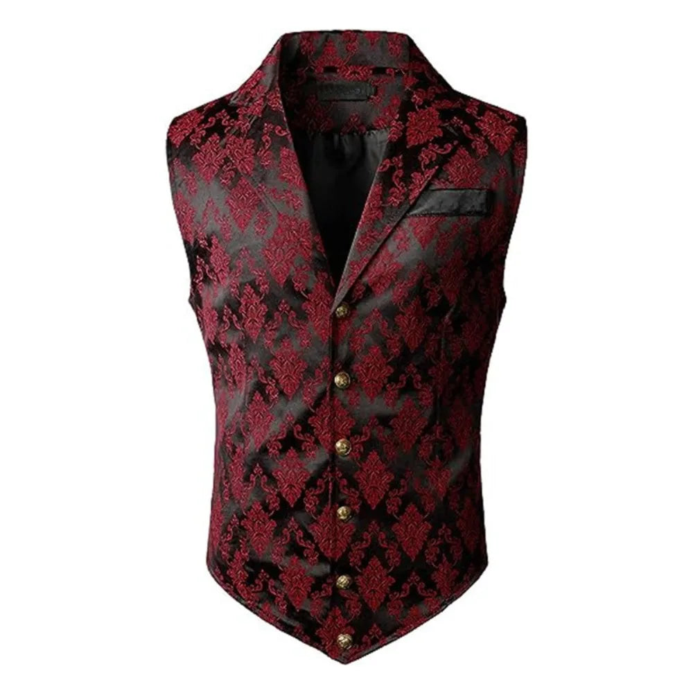 Slim Fit Vest British Retro Style Fashionable Suit Vest for Daily Casual Wear Black Vest Mens Vest Waistcoat