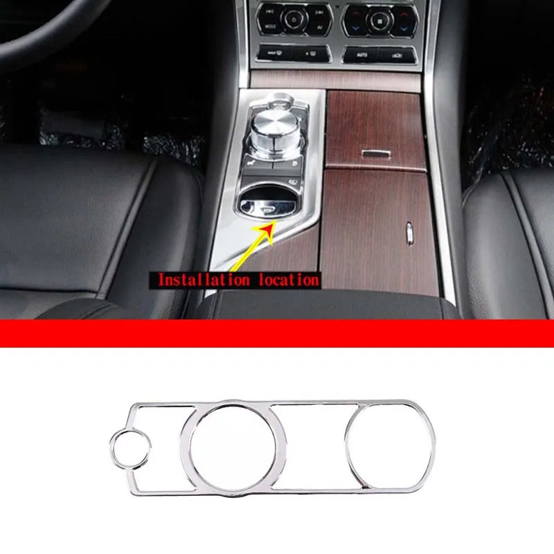 For Jaguar XF 2012-2015 Aluminum Alloy Car Central Control Gear Shift Panel Buttons Covers Stickers Trim Interior Accessories