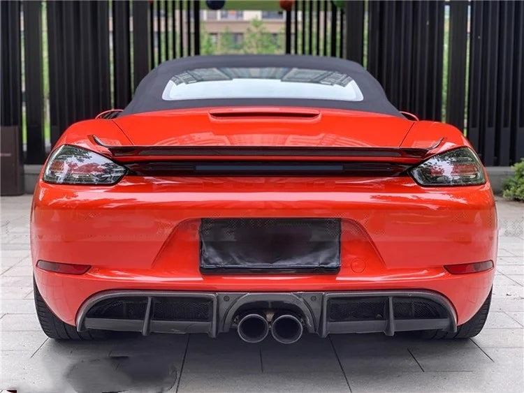 For Porsche 718 16-21 Modified Carbon fiber Rear Spoiler Tail Wing Body kit Car Accessories