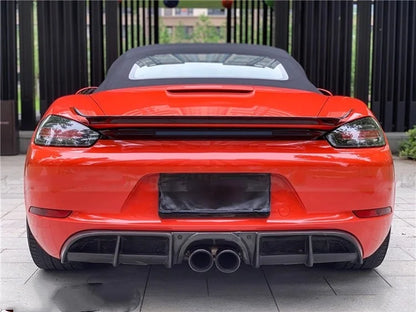 For Porsche 718 16-21 Modified Carbon fiber Rear Spoiler Tail Wing Body kit Car Accessories