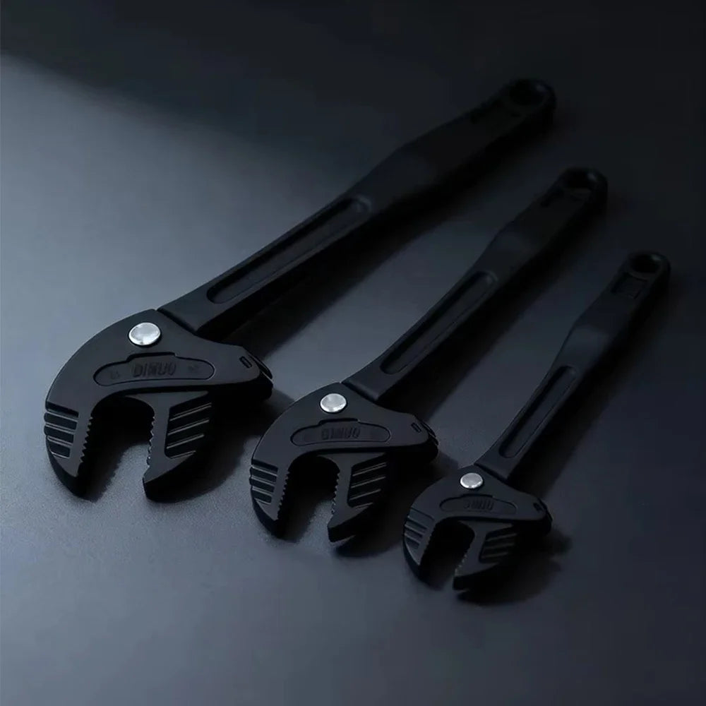 Heavy-Duty Industrial Crab Claw Wrench - Quick-Adaptive Ratchet, Wide Jaw Adjustable Tool for Automotive Repair, Plumbing