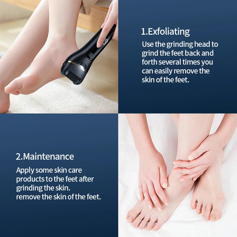 19in1 USB Rechargeable Electric Feet Callus Remover, Portable Electric foot grinder set, Ideal Gift - Professional Pedicure Tool