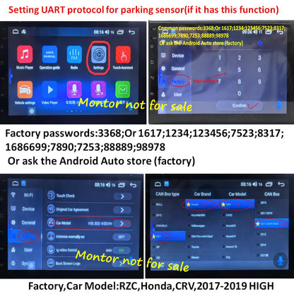 Universal Parking Sensor for Car Android Navigatio System with Beeper Alert AHD CCD Dual Mode Reverse Radar System for Car