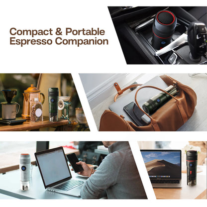 HiBREW Portable Coffee Machine for Car & Home,DC12V  Expresso Coffee Maker Fit Nexpresso Dolce  Pod Capsule  Coffee Powder H4