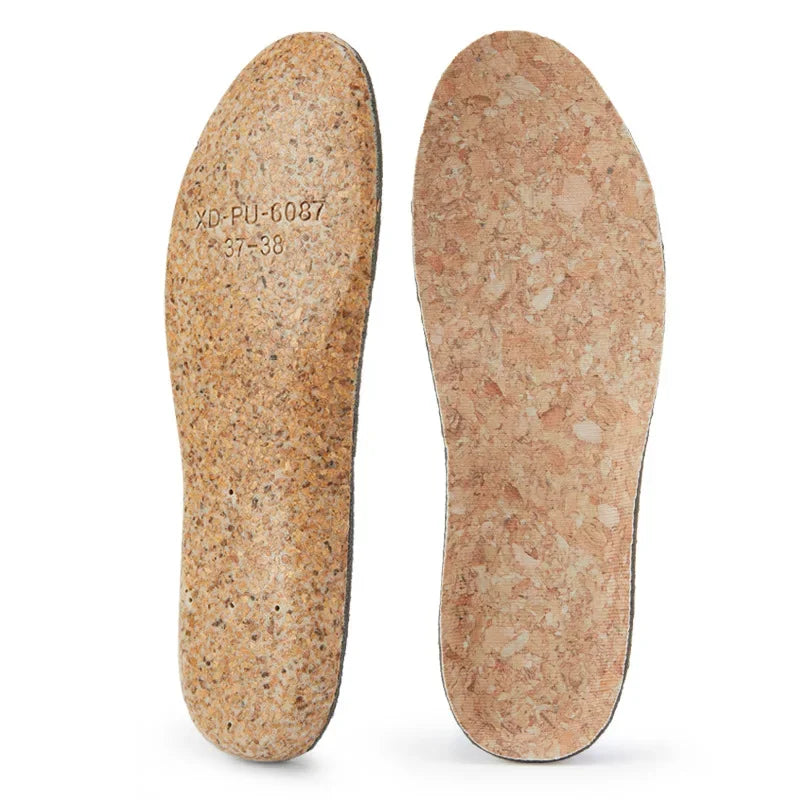 New Adult Cork Orthopedic Insoles Flat Foot Arch Support Pad Foot Varus Valgus Xo Shaped Leg Correcter Cushioning Sports Insoles