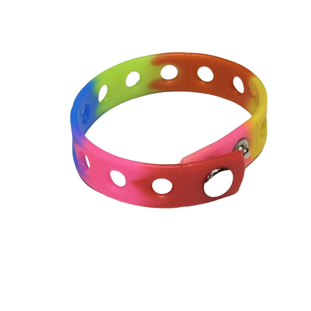 1/12/50/100PCS 21cm Silicone Flexible Holes Fit Shoe Charms Wrist Band Bracelet Sports Casual Bangle For Watches Decorations