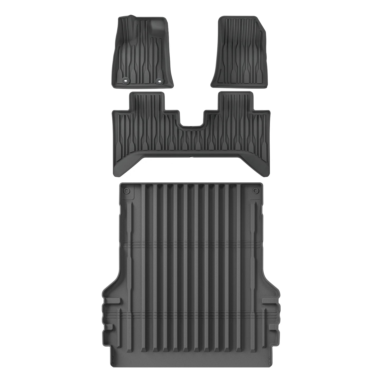 LUCKEASY for BYD SHARK 2024 2025 Car Floor Mats TPE Waterproof Foot Pad Auto Pickup Interior Accessories Cargo Liner Trunk Mat