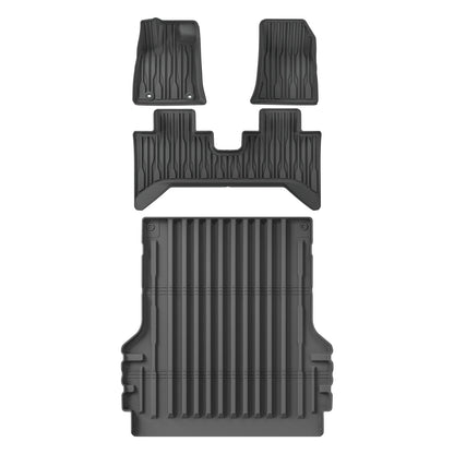 LUCKEASY for BYD SHARK 2024 2025 Car Floor Mats TPE Waterproof Foot Pad Auto Pickup Interior Accessories Cargo Liner Trunk Mat