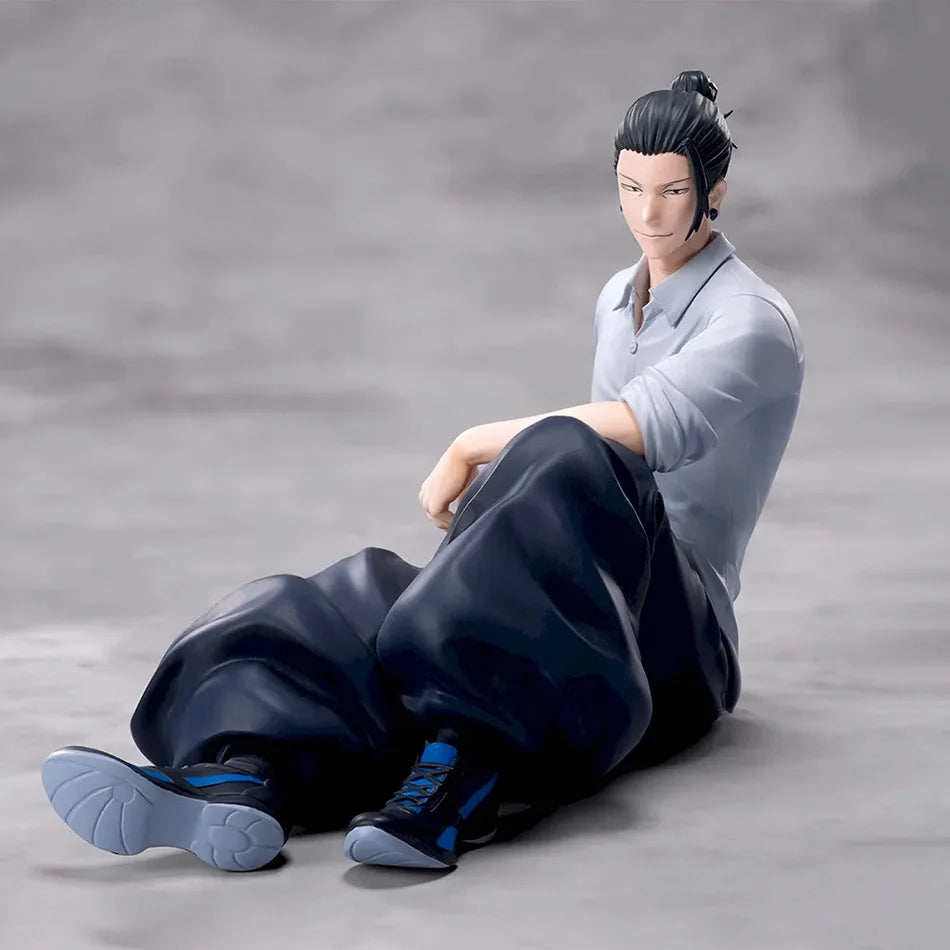 Hot 10CM Jujutsu Kaisen Anime Satoru Gojo & Geto Suguru Yumemirize Sitting Posture Action Figure Genuine Model Figurine Toy
