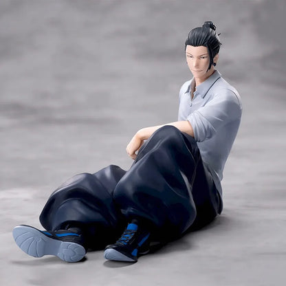 Hot 10CM Jujutsu Kaisen Anime Satoru Gojo & Geto Suguru Yumemirize Sitting Posture Action Figure Genuine Model Figurine Toy