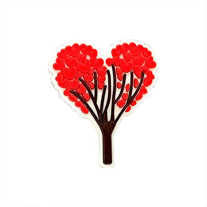 1/25PCS Red Romance & Glam Theme Shoe Charms Set DIY Decorative Pins Lips Heart Lipstick Clogs Accessories for Women Men Gifts