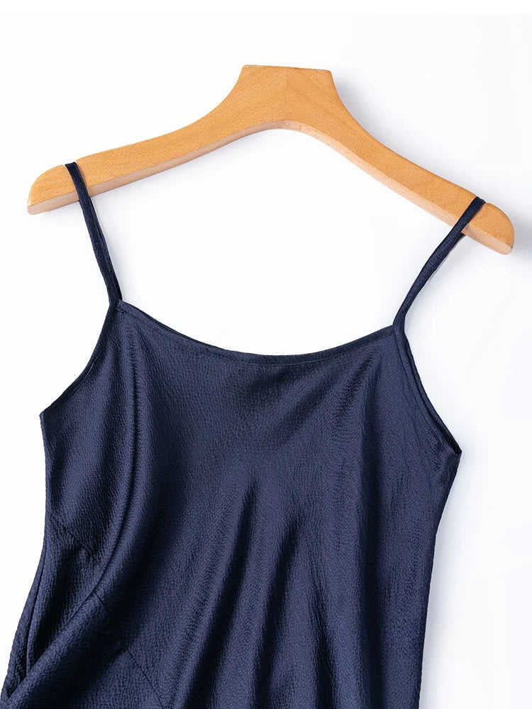 Women Camisole 100% Mulberry Silk Solid Colors Pearl Silk Fashion Spaghetti Straps Top Shirt Summer Beach M1548