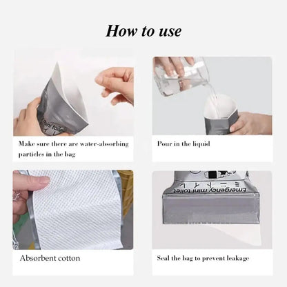 5-50PCS Outdoor Emergency Urine Bags 700ml Easy Take Unisex Pee Bags Travel Mobile Toilet Pouch for Baby Women Vomiting Bags