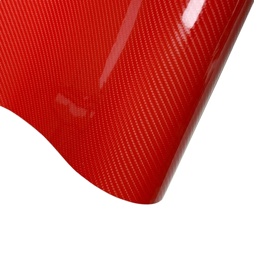 Red Series Wrap Vinyl Car Wrapping Film Bubble-free Vehicle Decoration PET Waterproof External Car Stickers Carbon Fiber Glossy