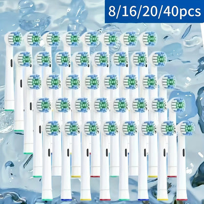 4/8/16/20/40Pcs Replacement Toothbrush Heads Compatible with Oral-B Braun Professional Electric Toothbrush Heads Brush Heads