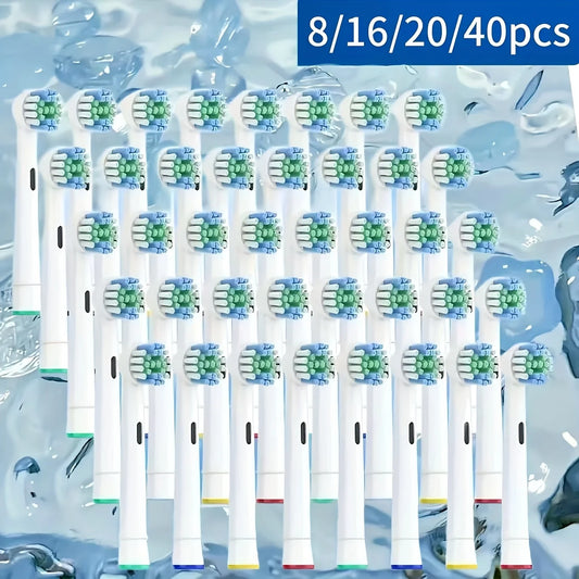 4/8/16/20/40Pcs Replacement Toothbrush Heads Compatible with Oral-B Braun Professional Electric Toothbrush Heads Brush Heads
