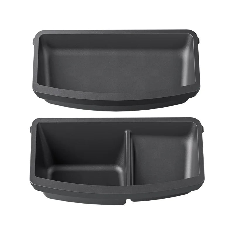 Under Seat Storage Box For Tesla Model YL 2025-2026 TPE Drawer Front Under Seat Organizer Trash Can Car Interior Accessories ﻿