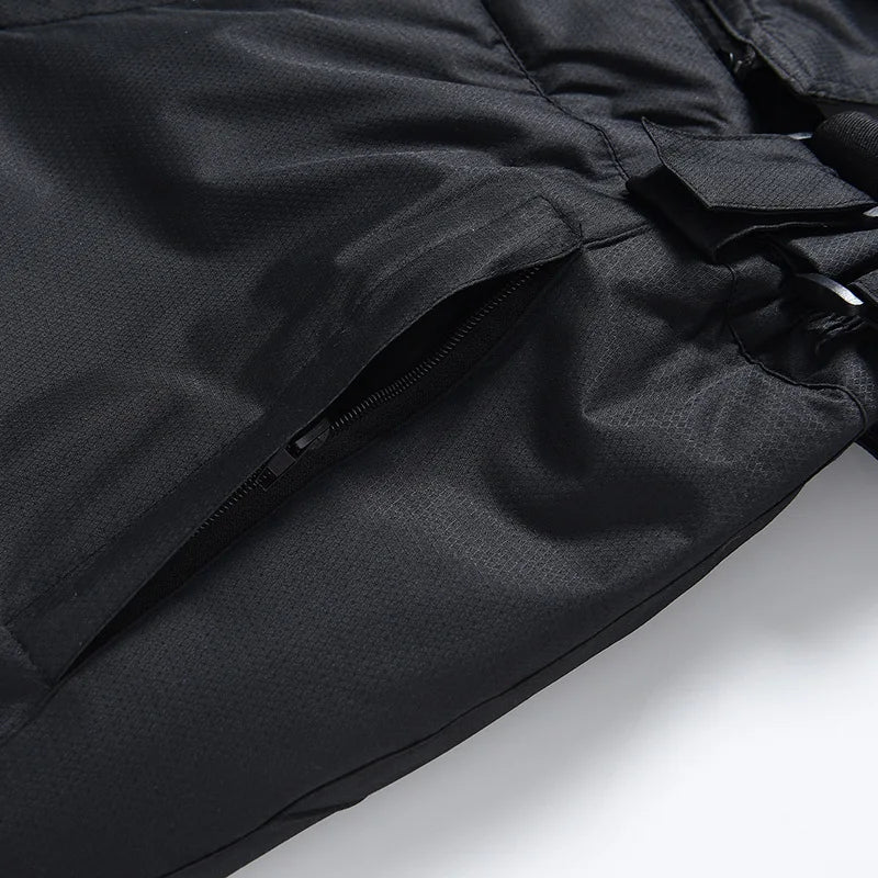 2026 Fashion Men Down Cotton Ski Pants Outdoor Waterproof Warm And Thick Cycling Winter Snow Resistant Pant