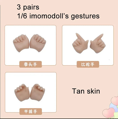 Original 1/6 Doll Parts White/Tan Skin 2.0 Version Doll's Body for Imomodoll Soft Rubber Diy Toys Girls Dress Up Birthday Gift