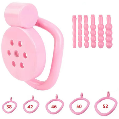 2026 Male Penis Chastity Cage Set Small Chastity Cage 5 Cock Rings With Urethral Sound Plug Penis Bondage Slave Man Sex Toy