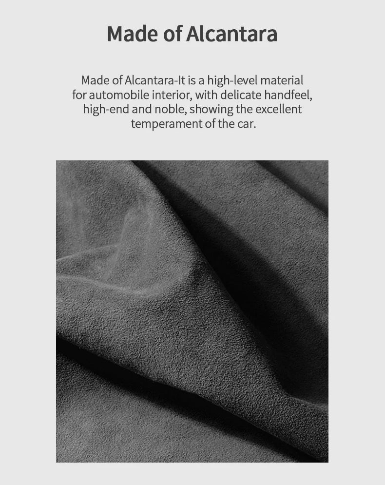 Made of Alcantara For Mustang Steering Wheel Panel Decorative Strips Trim Frame Sticker Car Premium Interior Tuning Accessories