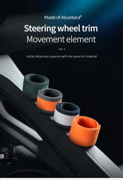 car steering wheel universal return to standard personality creative center line marking supplies Alcantara suede accessories