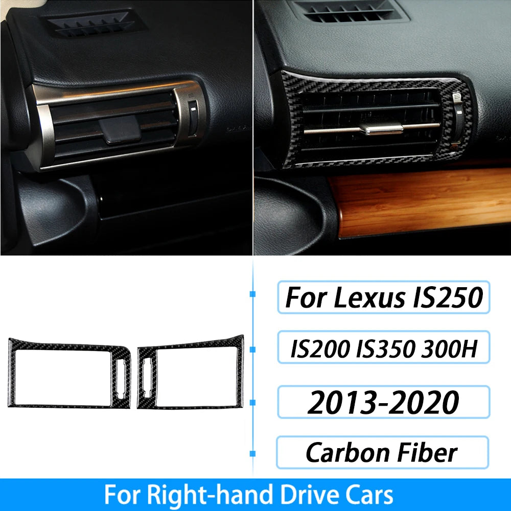 For Lexus IS250 IS350 300H 2013-2019 Carbon Fiber Gear Shift Air Outlet CD AC Window Lift Set Car Interior Accessories Sticker