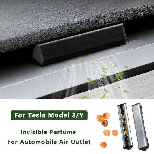 For Tesla Model 3/Y, Auto Air Freshener Car Deodorizer Diffuser Invisible Perfume For Automobile Air Outlet Remove Tobacco Smoke