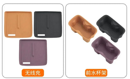 For Chery ICAR V27 2026 Silicone Cup Holder Mat Wireless Charging Anti Slip Pad Tailgate Storage Box Interior Accessories Kit