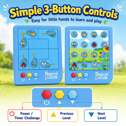 Catch The Bug Logical Sliding Puzzle, Kids Brain Teaser Educational Logic Training Desktop Game for Ages 4+