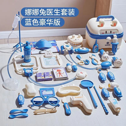 Kids Doctor Play Set Medical Kit Toys Educational Role Play Gift with Stethoscope Syringe Dentist Tools for Boys & Girls