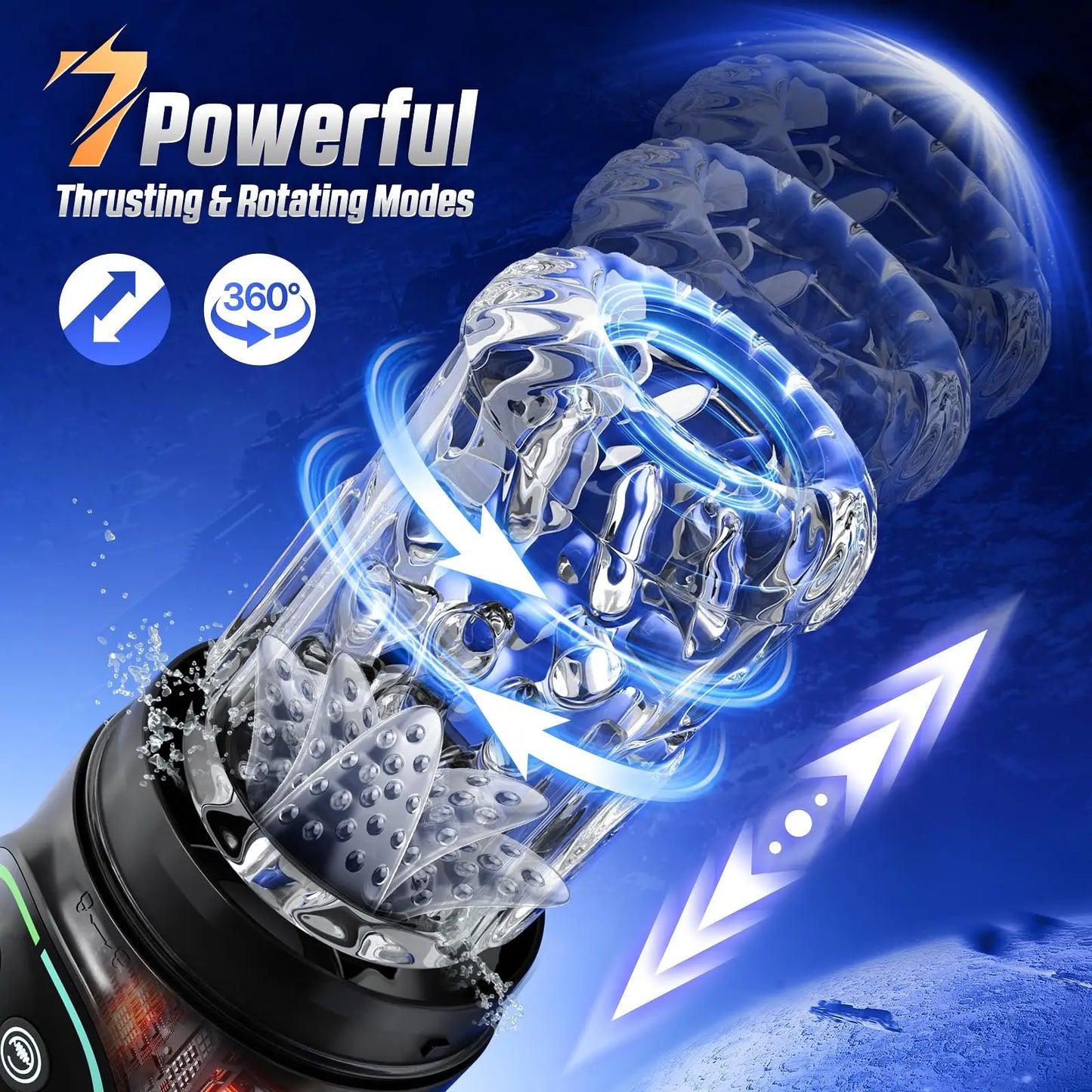 Automatic Thrusting Rotating Male Masturbator Licking Stroker Sucking Blowjob 100% Waterproof Pennis Pump Adult Sex Toys For Men