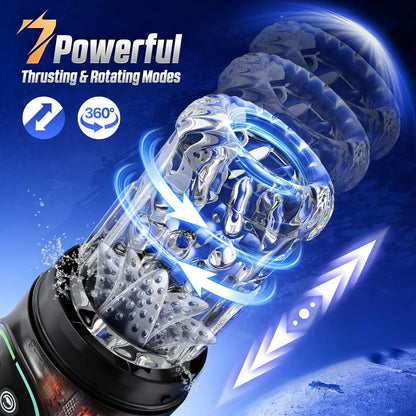 Automatic Thrusting Rotating Male Masturbator Licking Stroker Sucking Blowjob 100% Waterproof Pennis Pump Adult Sex Toys For Men