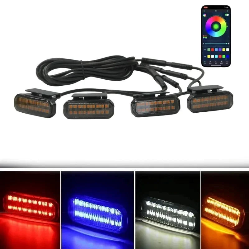 LED Car Lights Front LED Grille Lights With Harness Eagle Eye Lamp For  HONDA CR-V center mesh small yellow light  Accessories
