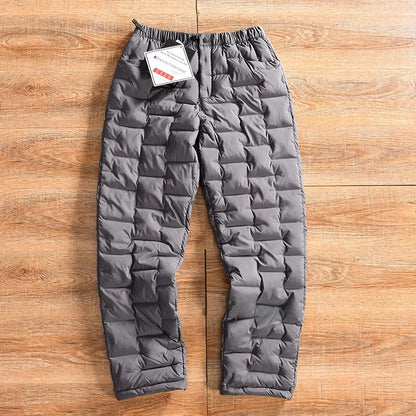 Waterproof Cotton Trousers for Men Winter Outdoor Sports Windproof Thermal Straight Leg Long Pants Casual Basic  Color