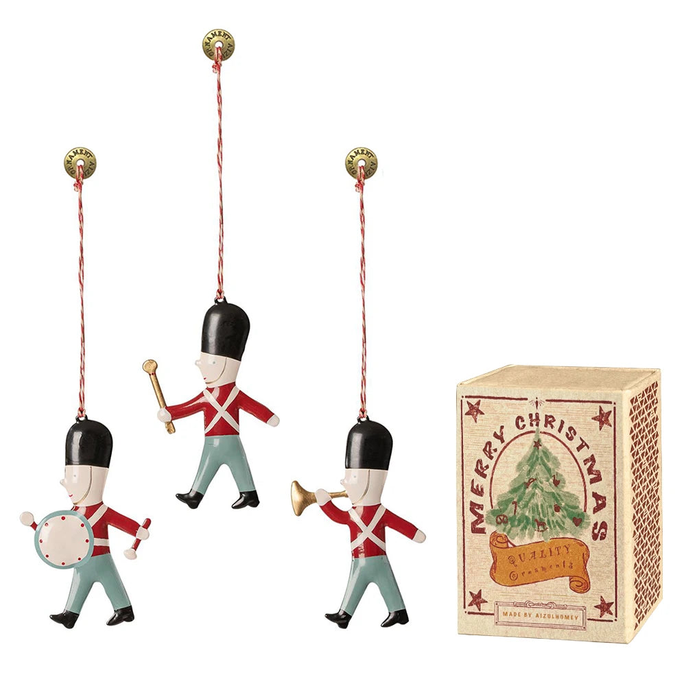 Aizulhomey Metal Christmas ornaments double-sided hand painted iron pendant christmas tree decoration gifts arts handicraft