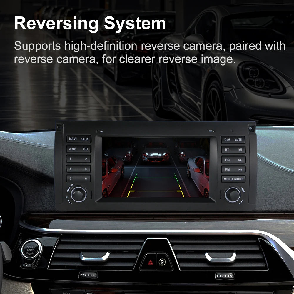 For BMW 5 Series E38 E39 and BMW X5 E53 Car Multimedia Display 7" Touch Screen  GPS Navigation Reverse View Bluetooth FM Radio