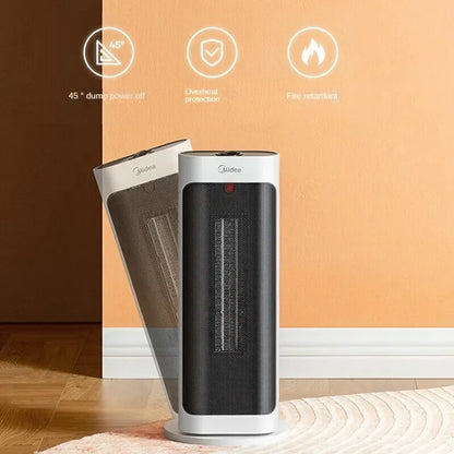 Midea Electric Heater Vertical Stand Heater with Oscillation Function Portable Mini Heating Fan for Bedroom HFY20J 220V