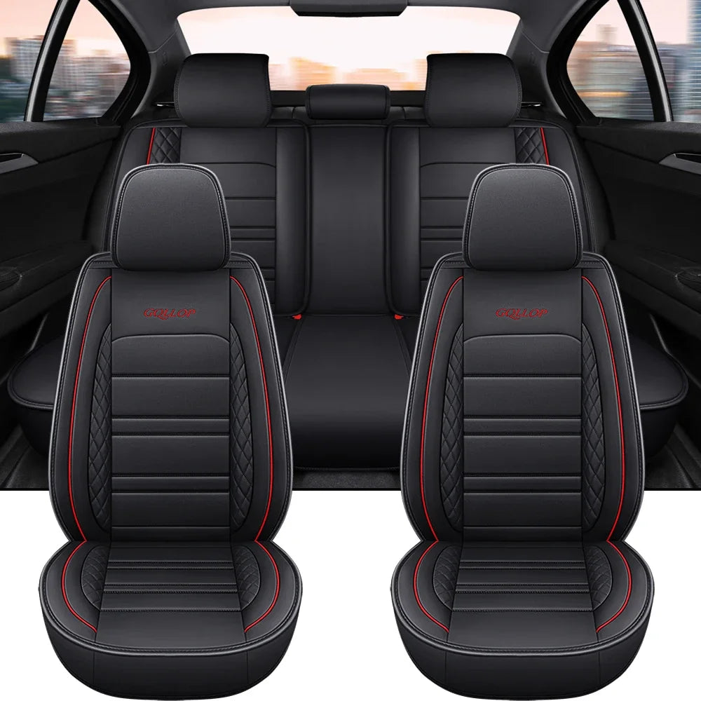 Full Coverage Pu Leather Car Seat Covers for FORD Focus MK2 Edge Explorer Ecosport Escape Everest Fiesta C-MAX Car Accessories