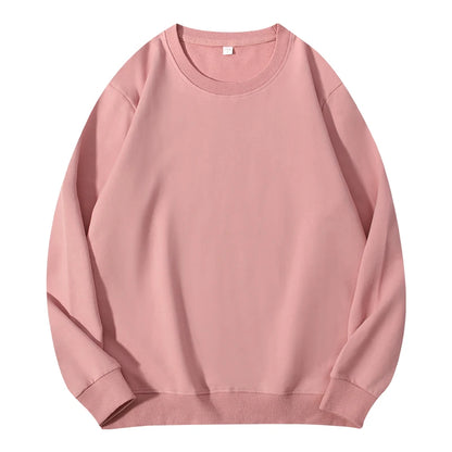 Autumn O-Neck Cotton Women's Sweatshirt Hoodies Basic Loose Casual Women Pullover Solid Sweatshirt Ladies Tops Factory Wholesale